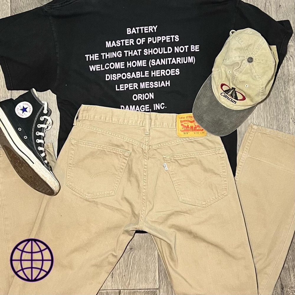 70’s Khaki Levi’s 505 WHITE tab pants